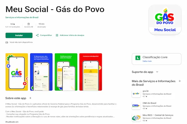 Aplicativo Meu Social – Gás do Povo